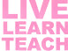 Tote Teacher Live Learn Pink Glitter Vinyl